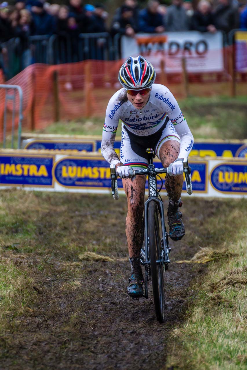 Marianne Vos (NED) leading at International Cyclo-cross Surhuisterveen. © Pim Nijland / Peloton Photos