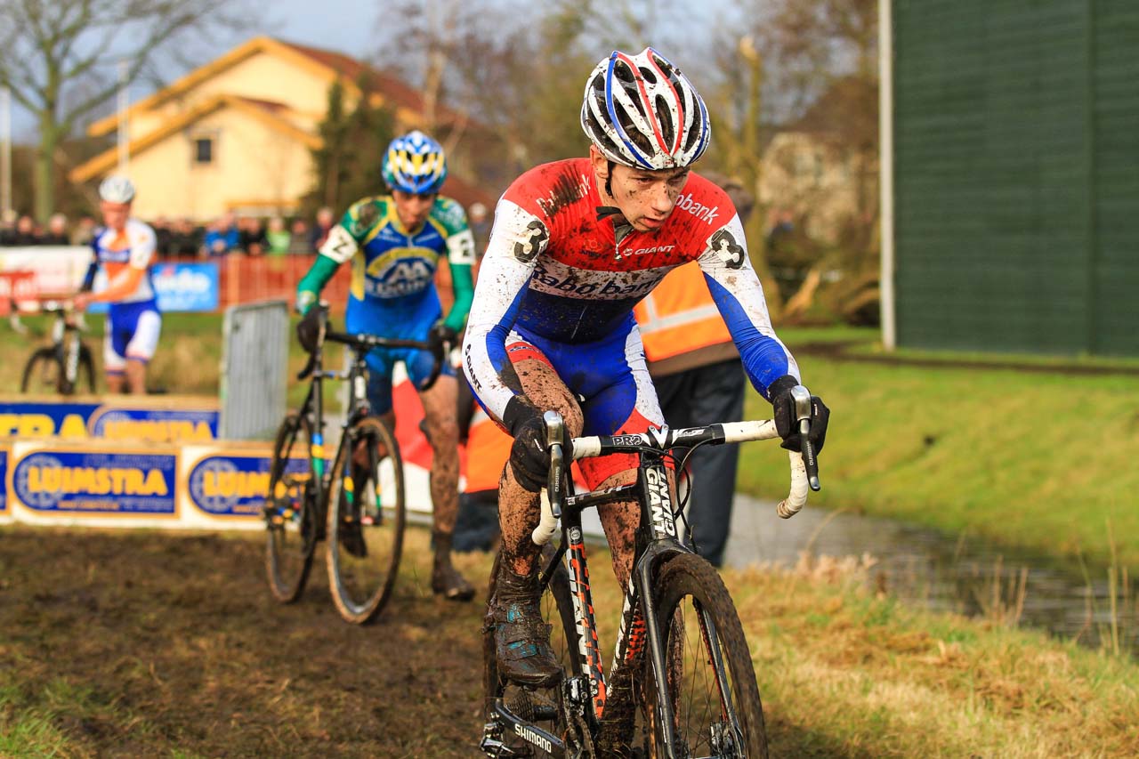 Lars van der Haar in the lead. © Thomas van Bracht / Peloton Photos