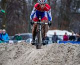 Lars van der Haar (NED) crossing the sand pit. © Pim Nijland / Peloton Photos 