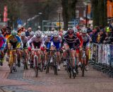 Annefleur Kalvenhaar (NED) leading at the start. © Pim Nijland / Peloton Photos