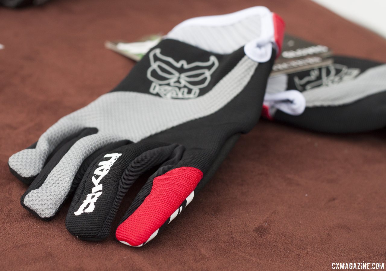 Kali Protectives doesn\'t just make helmets but has gloves and protective gear like elbow pads and back protectors. Winter Press Camp. © Cyclocross Magazine