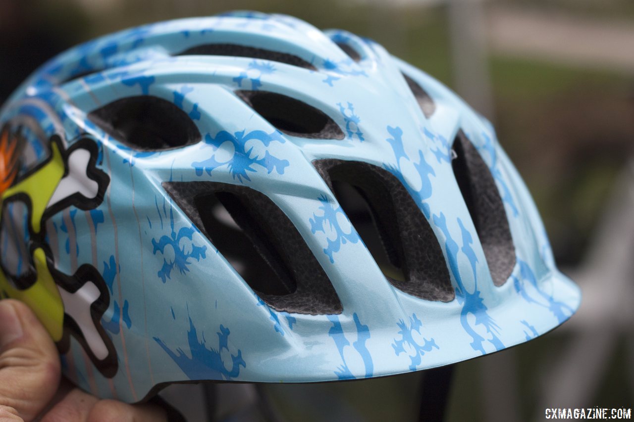 Kali Protectives offers a $25 Child\'s Chakra (pictured), and a $29 Kid\'s Chakra with removable visor. Winter Press Camp. © Cyclocross Magazine