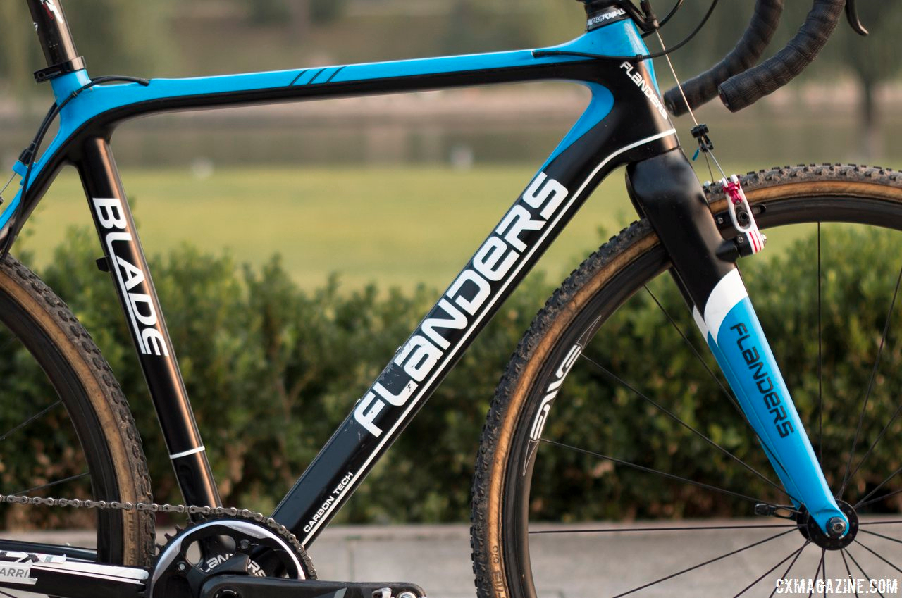 Watson\'s Flanders Blade was one of the more stunning bikes we\'ve seen. Stay tuned for a full profile. 2014 Qiansen Trophy cyclocross race, China. Â© Cyclocross Magazine