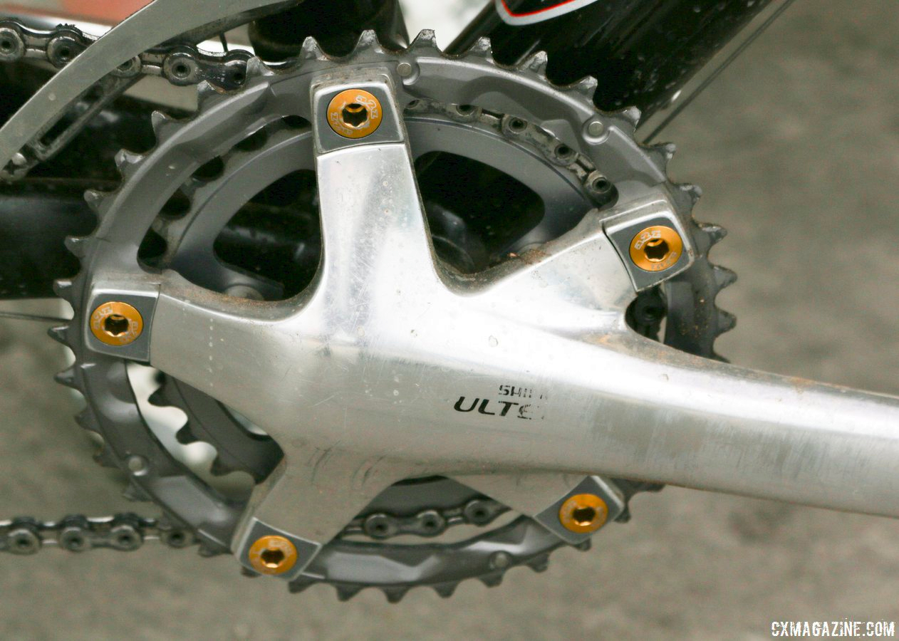 Swiss rider Jennifer Saegesser runs an Ultegra triple, without the outer ring.