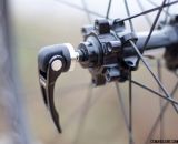 A disc option is coming to the 41mm deep Reynolds Assault carbon wheel, with a six-bolt rotor option and internal cam quick releases (an underappreciated feature in our opinion). Winter Press Camp 2014. © Cyclocross Magazine