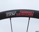 The 29 XC Carbon tubeless-ready wheelset features external alloy nipples, 28 spokes front and rear. Reynolds Cycling wheels, Winter Press Camp 2014. © Cyclocross Magazine