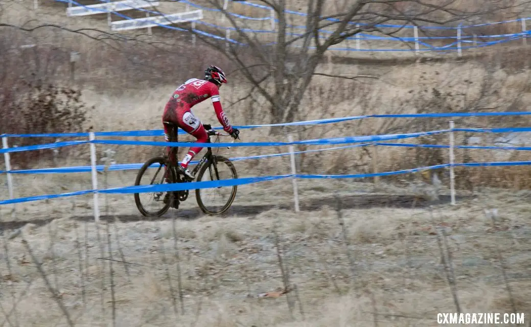 Brady Kapius riding home in fifth. © Cyclocross Magazine