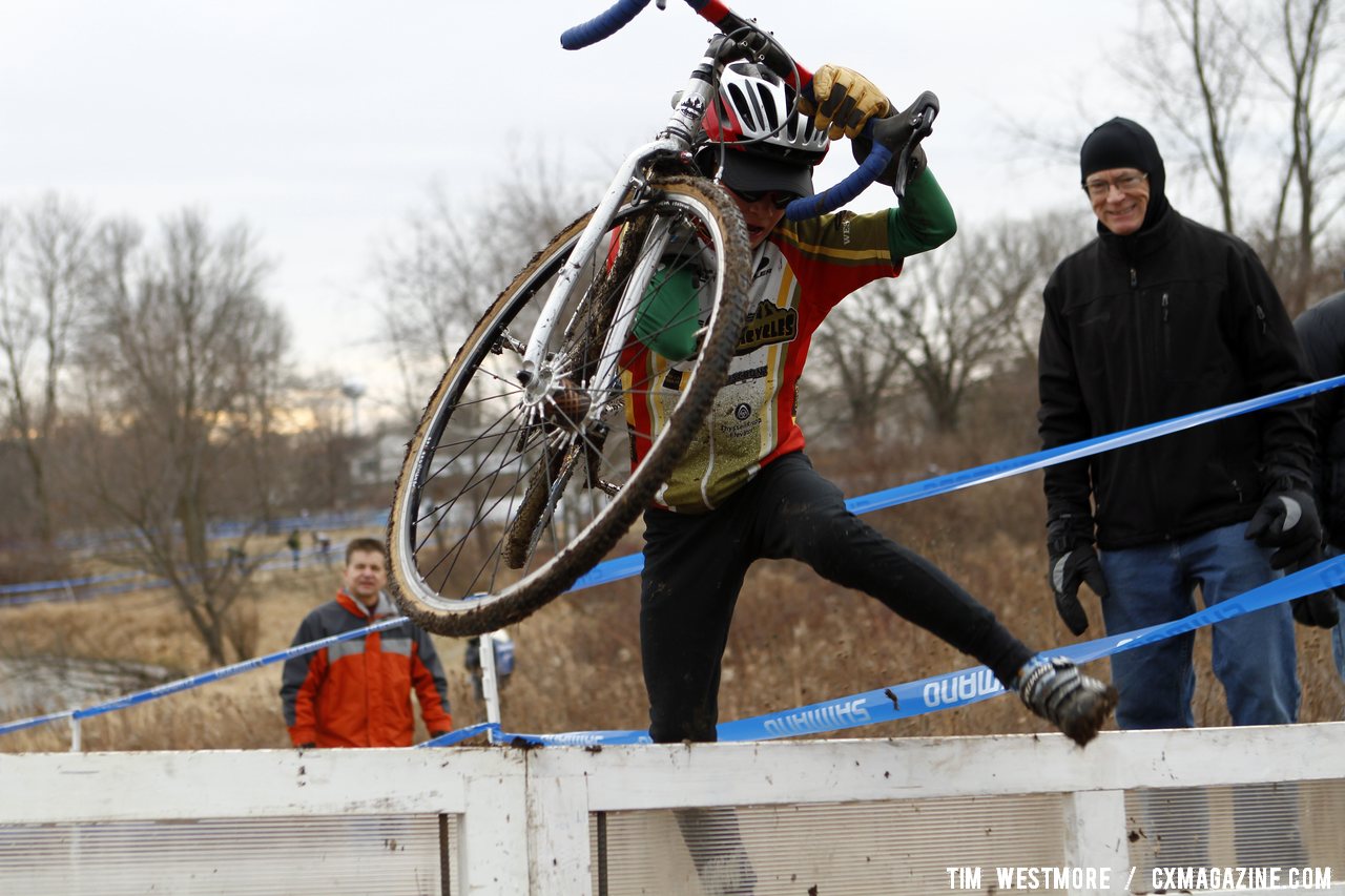 This young boy was racing his second race of the day and was a crowd favorite. © Tim Westmore