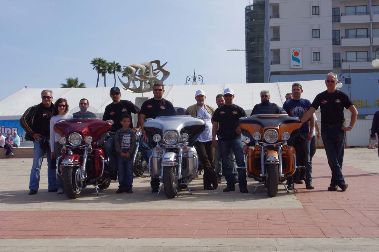 Harley escorts for the tour with Cyprus Doctors volunteers. ? Jonas Bruffaerts