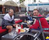 Team Malta with recovery food - Belgian style fries with mayo and ketchup. ? Jonas Bruffaerts