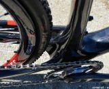 Shows good mud clearance behind the BB on Adam Craig’s Prototype Giant TCX Advanced - Sea Otter 2013. © Clifford Lee