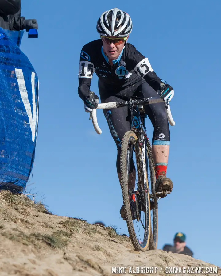 Chloe Woodruff races the 2014 USAC Cyclocross National Championships.