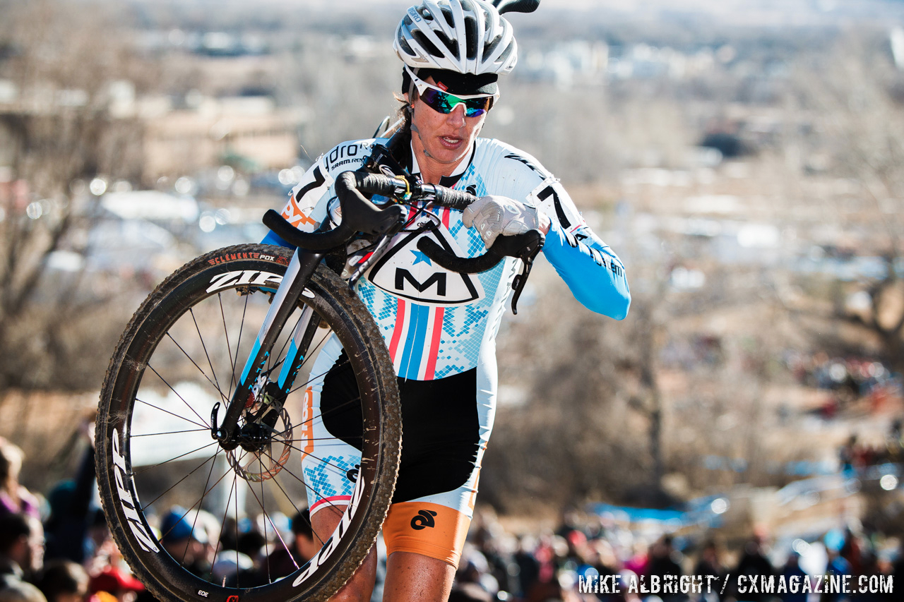 Nicole Duke took advantage of being a local at the 2014 USAC Cyclocross National Championships.  Duke placed 8th overall out of 115 competitors.