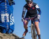 Arley Kemmerer (6) rides an off-camber section of the 2014 USAC Cyclocross National Championships.