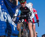 Kaitlin Antonneau rides a nasty off-camber portion of the 2014 USAC Cyclocross National Championships.  Antonneau finished 7th.