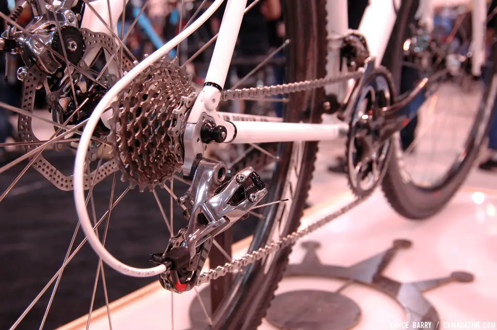 SRAM XG-1090 12-27 Cyclocross Cassette and SRAM RED Rear Derailleur-2012 at NAHBS 2013. © Lance Barry