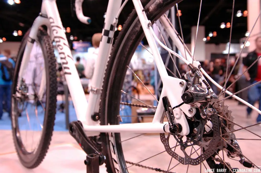 Avid BB7 SL Road Mechanical Disc Brakeset / SRAM HSX Rotors on the Alchemy rig at NAHBS 2013. © Lance Barry