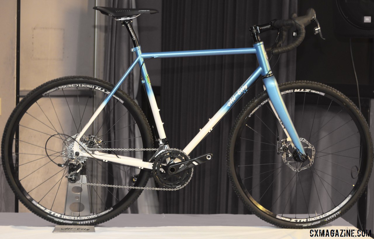 All-City Cycles\' brand new Reynolds 853 Macho King Limited, just 50 will be made, with Whisky thru-axle fork, Force 22 and likely SRAM hydraulic disc brakes, for $3500. © Cyclocross Magazine