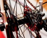 All-City Cycles uses Velocity hubs paired with NoTubes Iron Cross rims on both the Macho King and Macho King Limited, saying the Velocity hubs meet their standards and match their fixed gear background. © Cyclocross Magazine