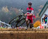 Winner of the Junior Men 15-18 category, Cooper Willsey, at the barriers. © Todd Prekaski