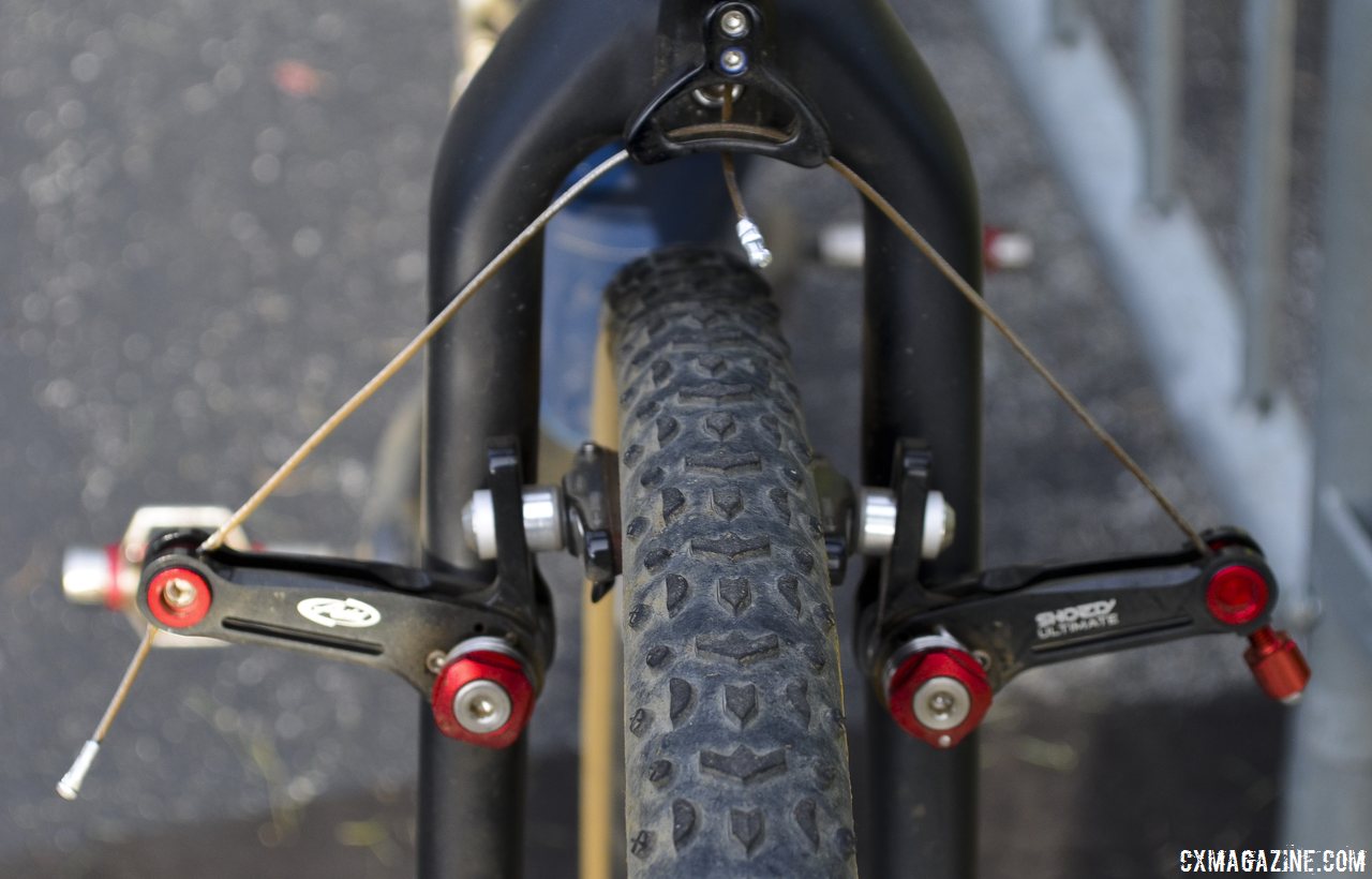 Avid Shorty Ultimate cantilever brakes - Arley Kemmerer\'s Specialized Crux Pro cyclocross bike. © Cyclocross Magazine