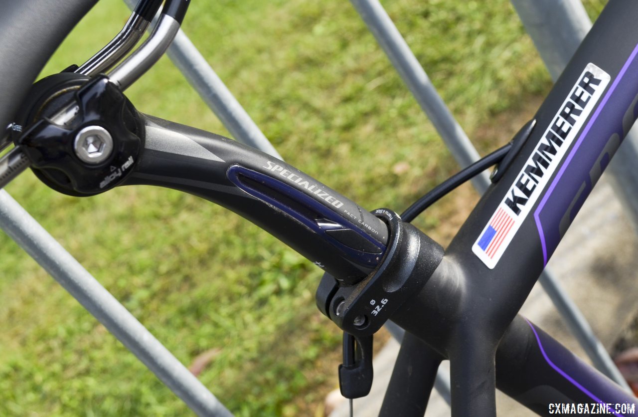Arley Kemmerer relies on Specialized\'s Zertz-equipped Specialized Pave Pro SL seatpost. © Cyclocross Magazine