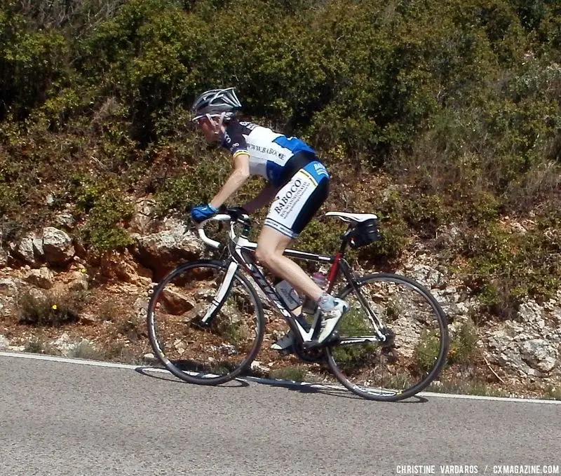 Hill climb at training camp © Christine Vardaros