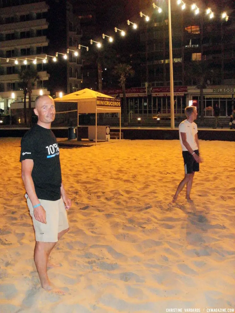 Even cyclists need a soccer/beach break sometimes © Christine Vardaros