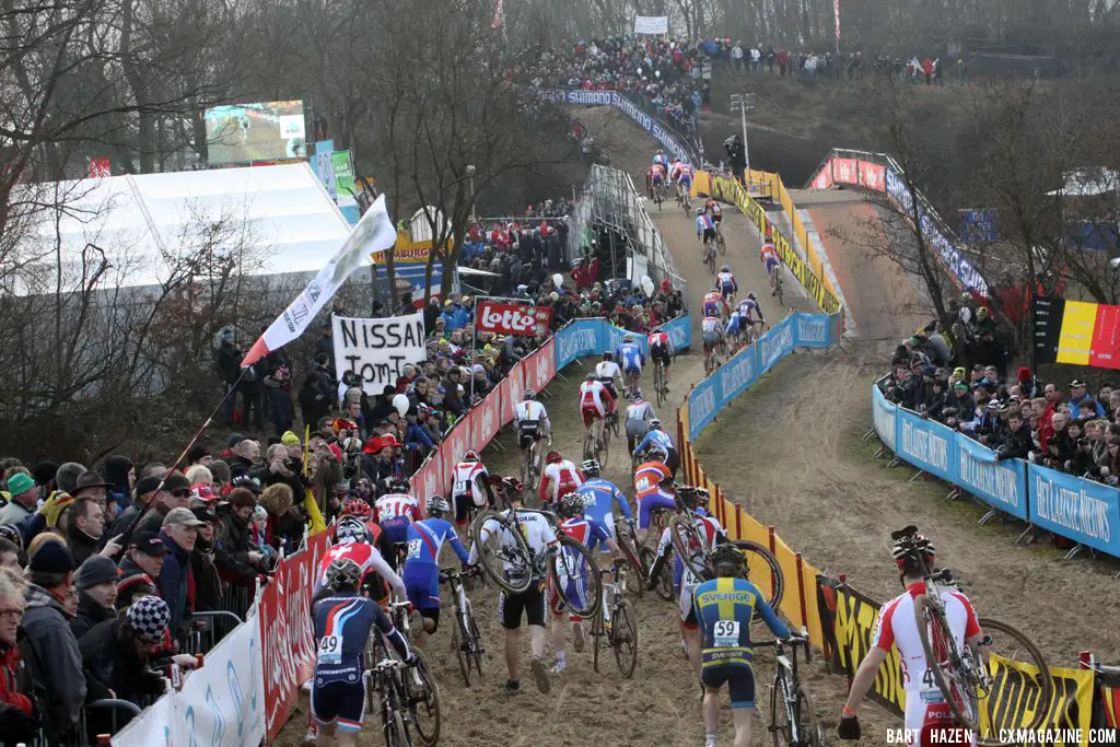 The start of Junior Men at 2012 Worlds © Bart Hazen