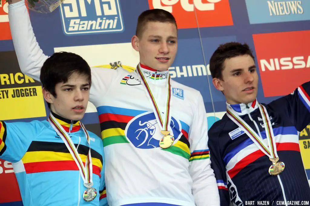 Junior Men at 2012 Worlds Podium © Bart Hazen