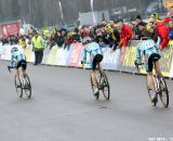 Van Aert, Soete and Van Tichelt in the chase behind Van der Poel © Bart Hazen