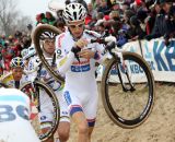 Pauwels leads Stybar through the sand. ©Bart Hazen