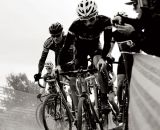 Daryl Rogers (Fresh Air - Hunter Cyclocross) takes the inside line at the BASP #2 on Oct 21 at Bay Area Cyclocross © Vantage Velo