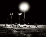 3 of the 16 construction lights illuminating the course at BASP #3 on Nov. 10.Bay Area Cyclocross © Vantage Velo