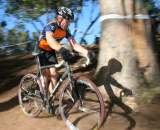 Don Myrah giving chase in his second race of the day. ?Cyclocross Magazine