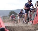 Eric Bustos, Henry Kramer, and Jim Gentes lead the Masters 45+ group.  © Cyclocross Magazine