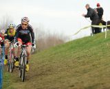 Lindine leads on the off-camber. © Natalia Boltukhova | Pedal Power Photography | 2011