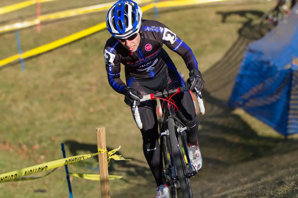 Kemmerer powers up one of the course\'s many punchy climbs. © Todd Prekaski