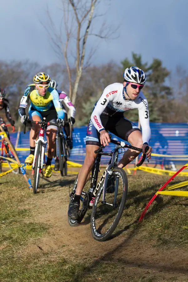 Durrin and Myerson led the race into the first corners. © Todd Prekaski