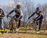 Van Gilder and Kemmerer battle the wind to try to gain time back from Anthony. © Todd Prekaski