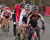 The pack that would stick together for most of the remainder of the race, with Timmerman, Durrin, and Milne heading the charge. © Todd Prekaski