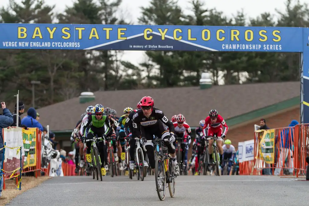 Mike Garrigan sprinted right off the line. © Todd Prekaski