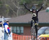 Anderson soloed through the cold wind to earn her victory. © Todd Prekaski