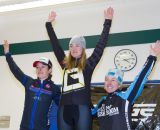 The Elite Women's podium: Kemmerer, Anderson, Van Gilder. © Todd Prekaski