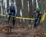 Natasha Elliott and Jenny Ives dodge the plentiful rocks and roots that could cause racers trouble. © Todd Prekaski