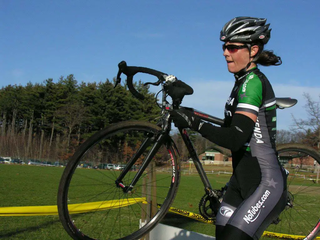 Mary McConneloug once again clobbers the elite women. Baystate Cyclocross, Day 1. ? Paul Weiss    
