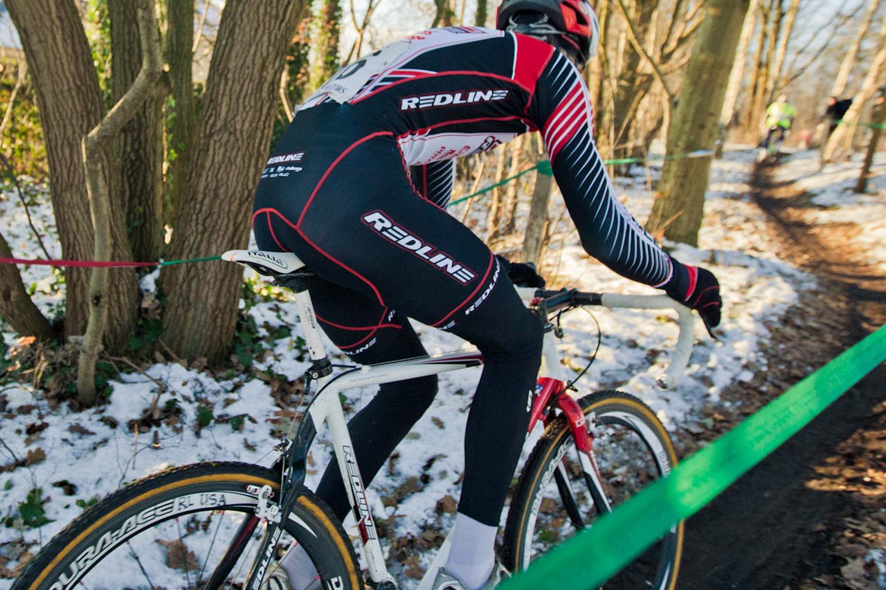 Ryan Iddings riding through the twisty singletrack