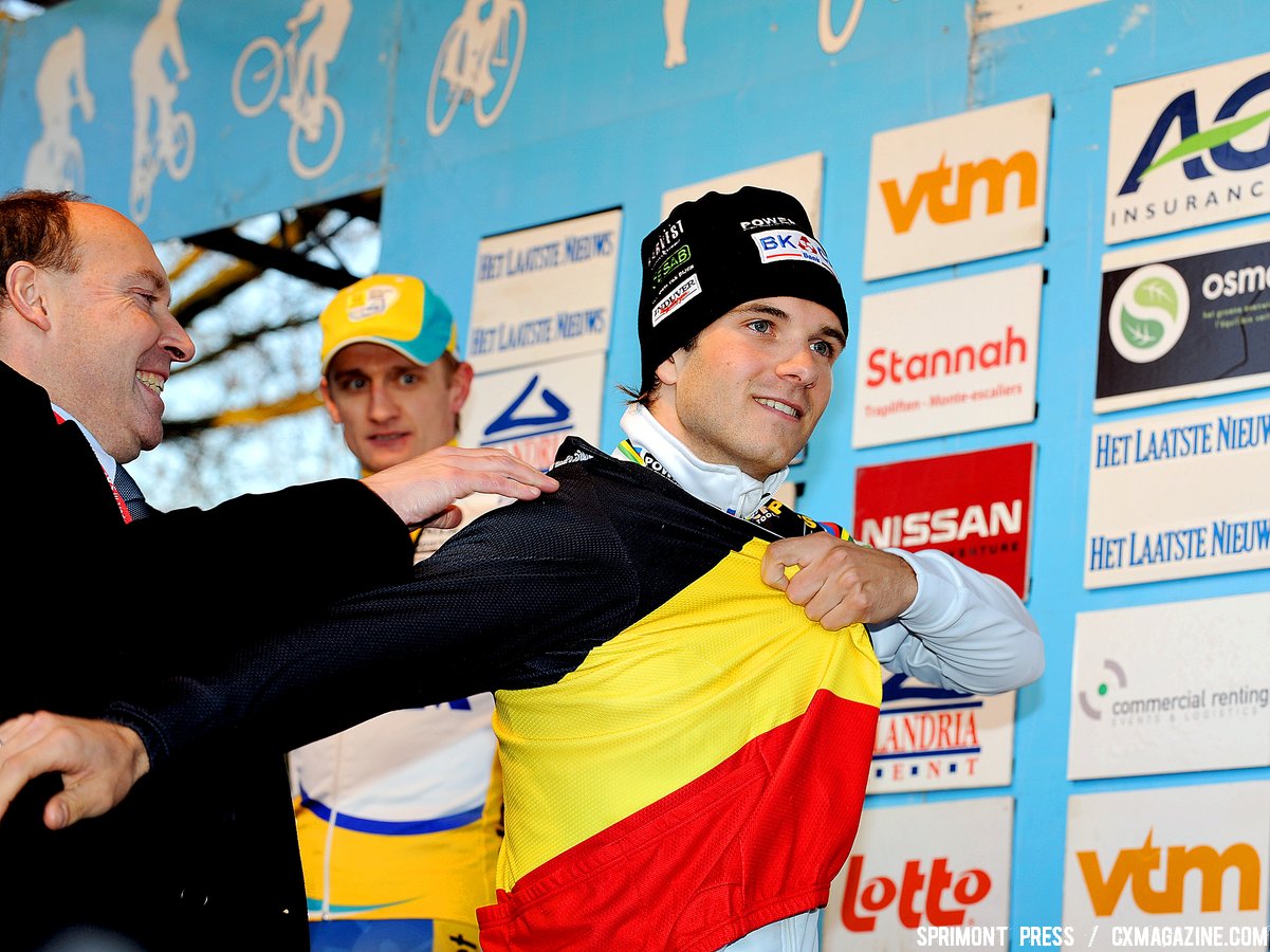 The elusive Belgian National Champion jersey if finally Albert\'s. ( SPRIMONT PRESS / Laurent Dubrule )