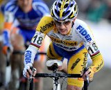 Bart Wellens in second place leading Kevin Pauwels and Bart Aernouts during the 2011 Belgian Championship cyclo cross race in Antwerpen. Sunday Jan. 9, 2010. ( SPRIMONT PRESS / Laurent Dubrule )