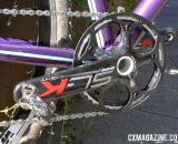 The PF BB30 crankset sports a 42-tooth single ring on the A bike, with a carbon FSA chain guard.